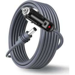 Starlink 10M Car Charger (Cigarette Socket) to DC Power Cable, for Starlink Mini, 12V Car Auto Power Supply, 18AWG, Plug and Play, IP68 Water Resistant Design, Gray | SL-CAR-DC-3M