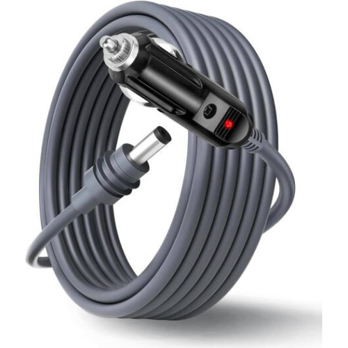 Starlink 10M Car Charger (Cigarette Socket) to DC Power Cable, for Starlink Mini, 12V Car Auto Power Supply, 18AWG, Plug and Play, IP68 Water Resistant Design, Gray | SL-CAR-DC-3M