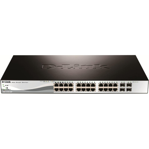 D-Link DES-1210-28P - 24-port Fast Ethernet PoE/PoE+ Smart Switch